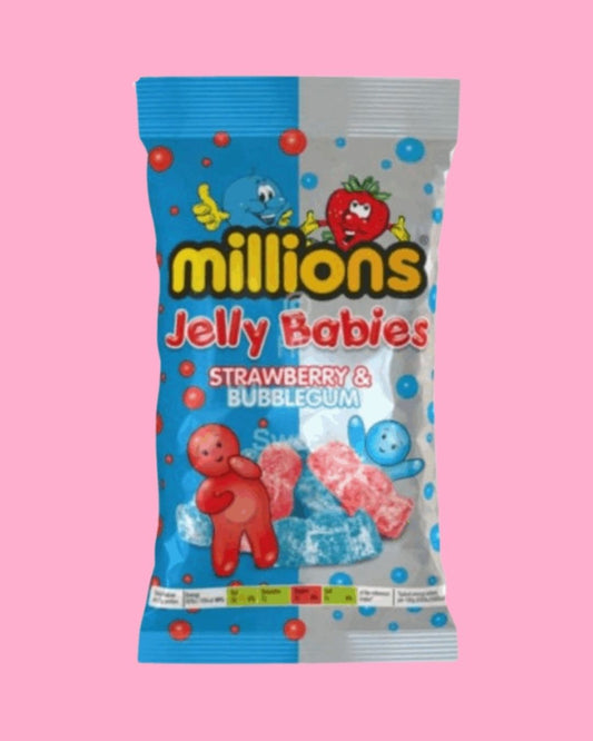 Millions Jelly Babies Strawberry & Bubblegum