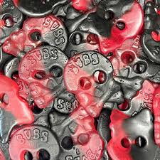 Bubs Raspberry Licorice Skulls